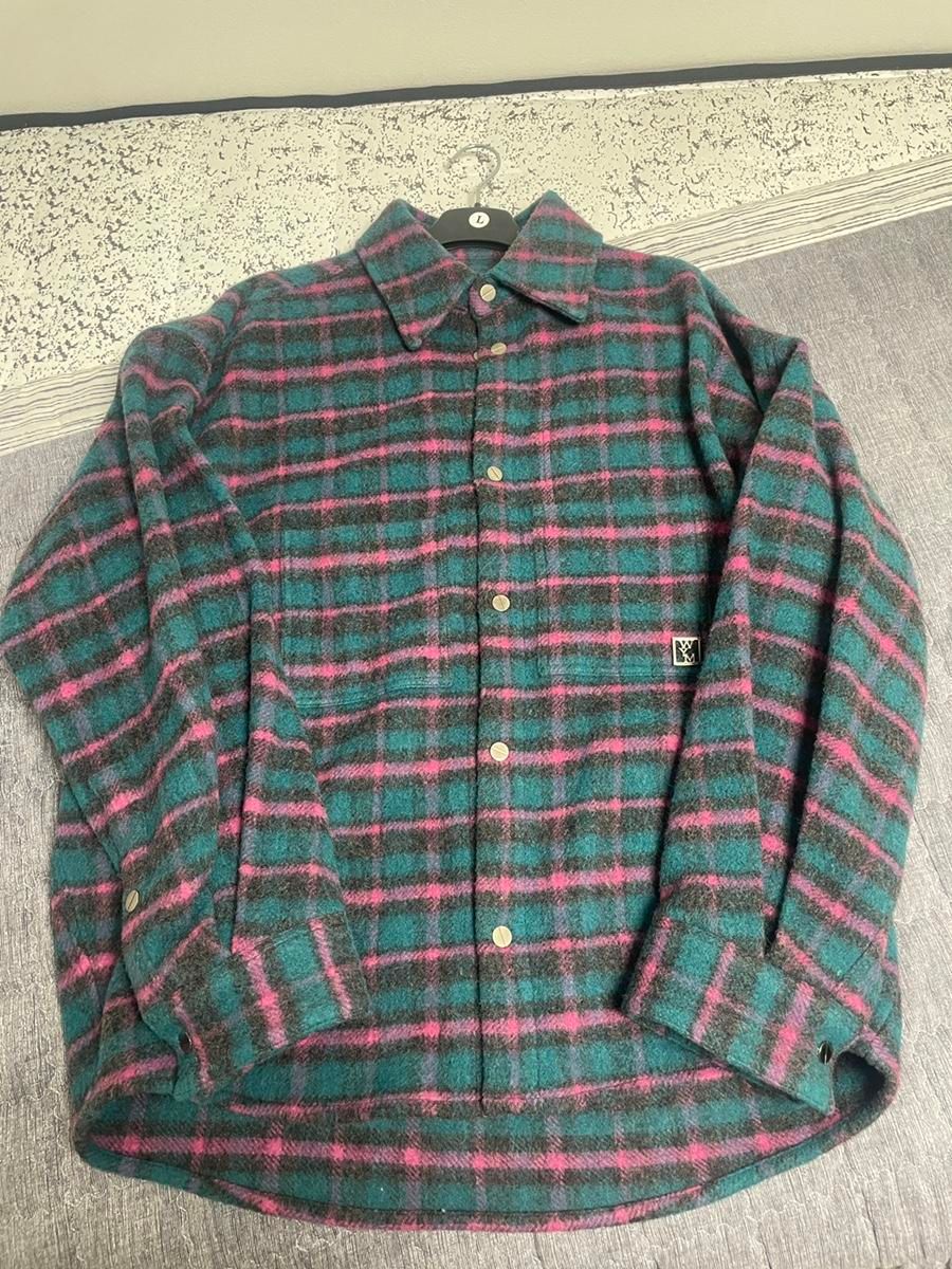 【雷市場（ポンジャン）商品韓国直送】（ 50 ） WOOYOUNGMI(ウーヨンミ) チェック シャツ グリーン/ピンク