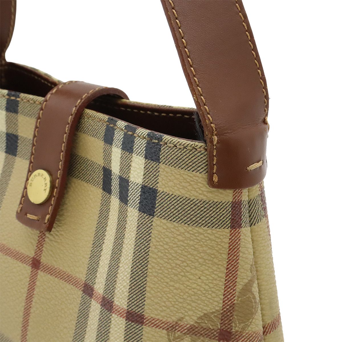 美品✨バーバリー ハンドバッグ フォーマル 筒型 レザー シャドーホース 自立 BURBERRY - バーバリー ノバチェック シャドーホース