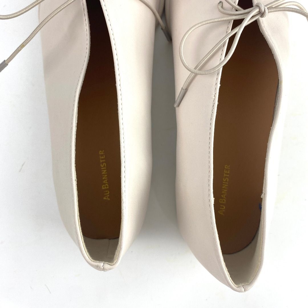 新品 Au BANNISTER レースアップ シューズ アイボリー 35 36 38 39 