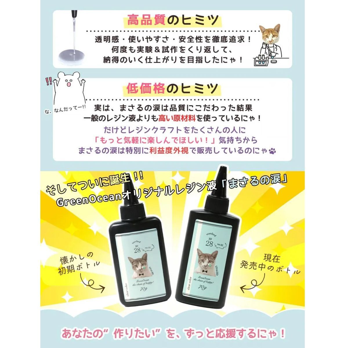 超透明【UV-LEDレジン液】まさるの涙ver.02 3本セット 70g 《クリア