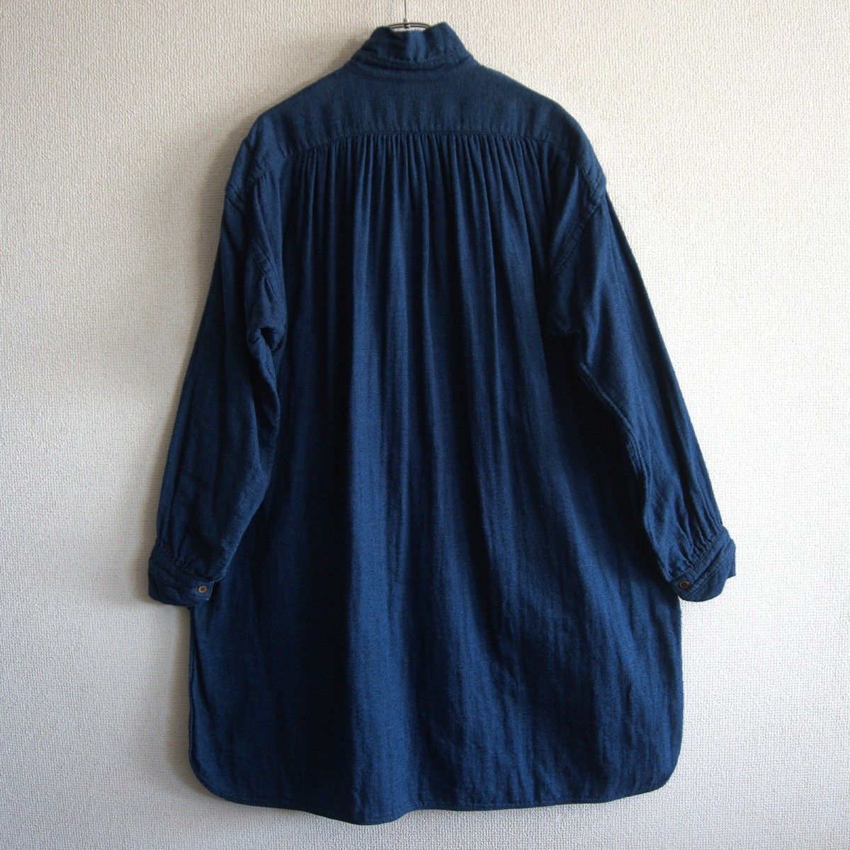 45Rチュニックワンピース 美品】45R【二重ガーゼコットン インディゴ チュニック】ワンピース