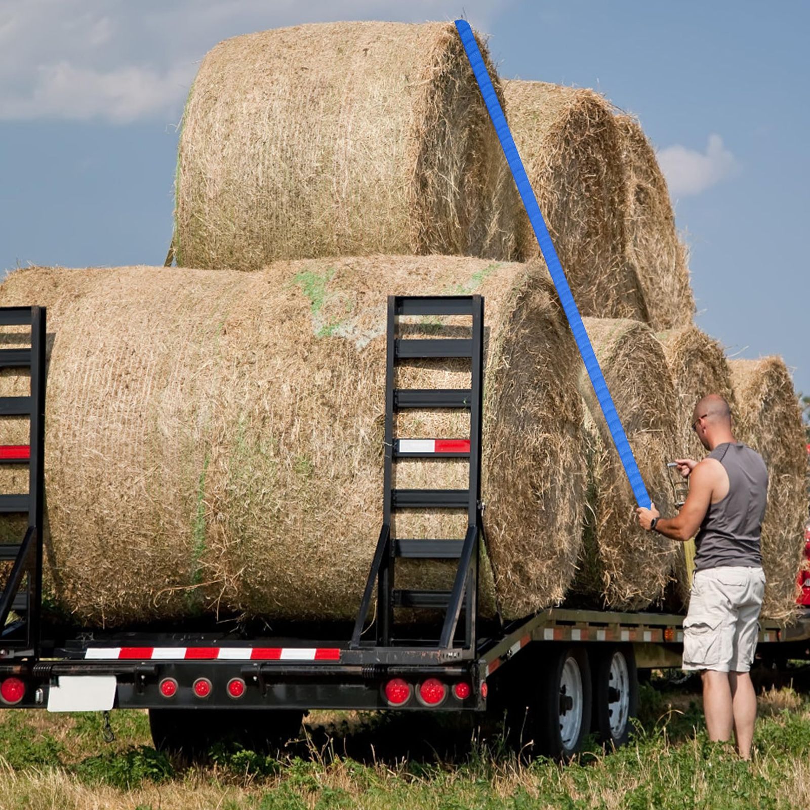  mopam ラッシングベルト ラチェット式 4本セット 荷締めベルト 長さ9 m 幅50 mm 5000 kg耐荷重 高強度素材 アルミ合金フック 地震固定 引越し 貨物固定用 結束バンド 結束具 梱包 テープ