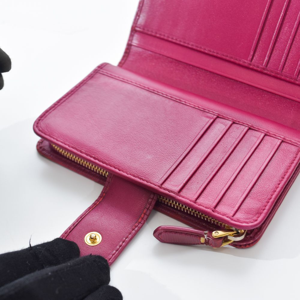 中古USED PRADA 財布 1ML225 VITELLOMOVE ピンク 252587592