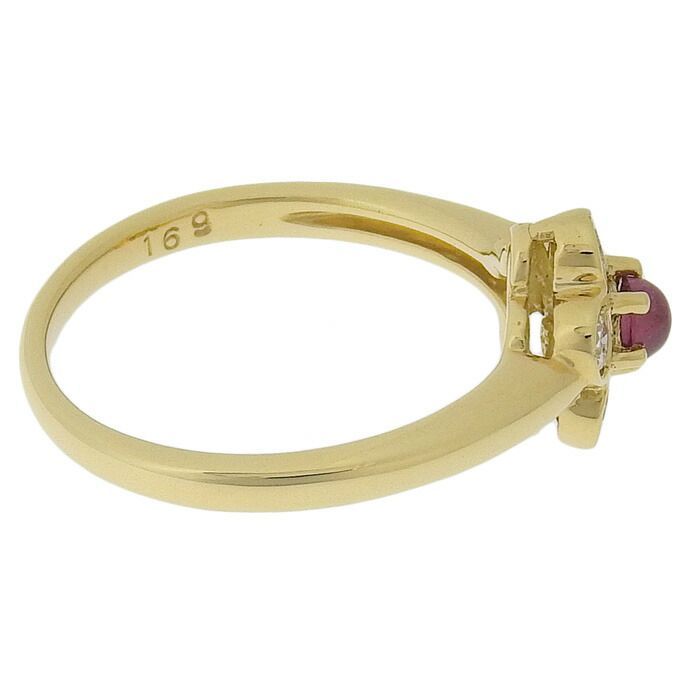 CHRISTIAN DIOR クリスチャンディオール フラワー モチーフ ルビー  