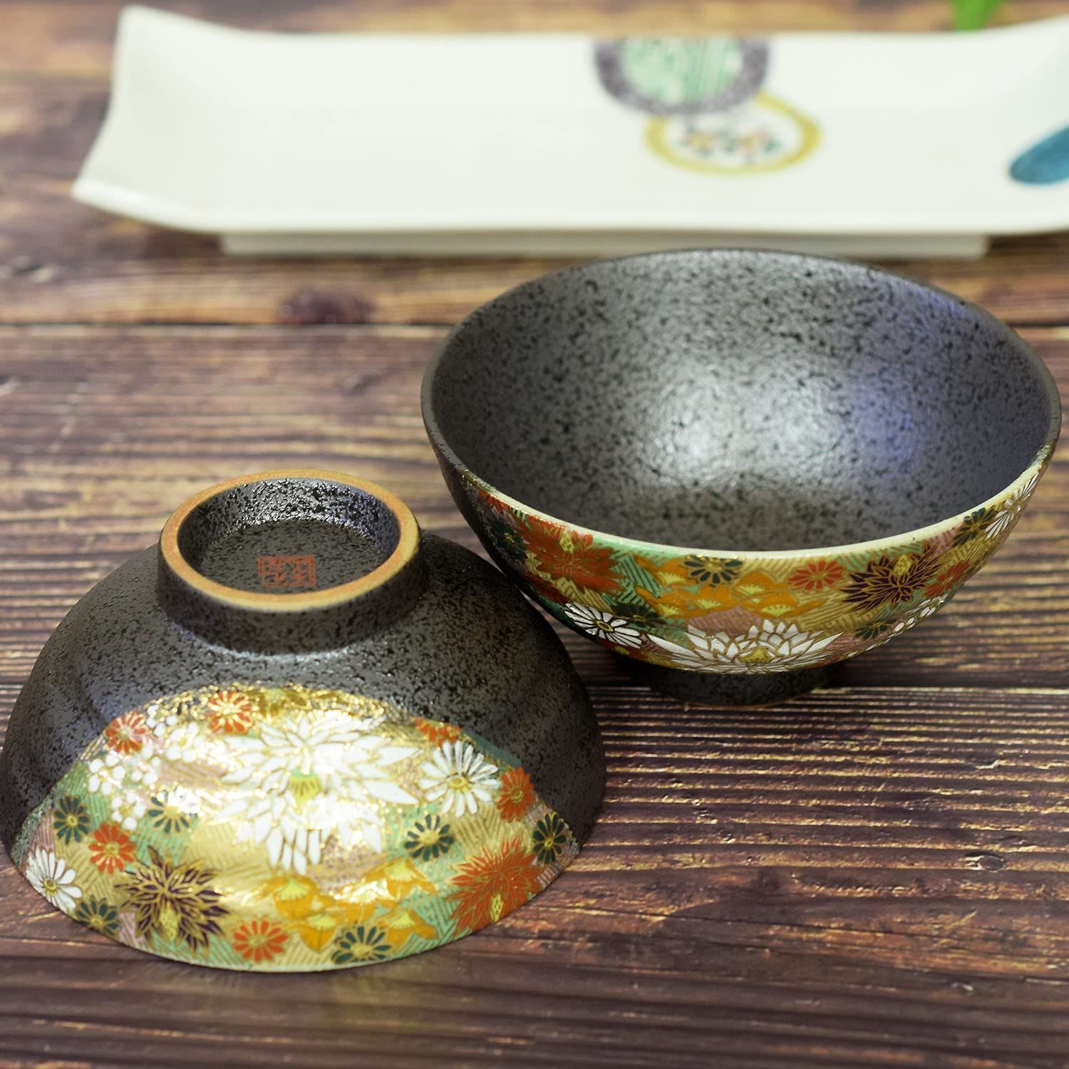 ご飯茶碗 金花詰