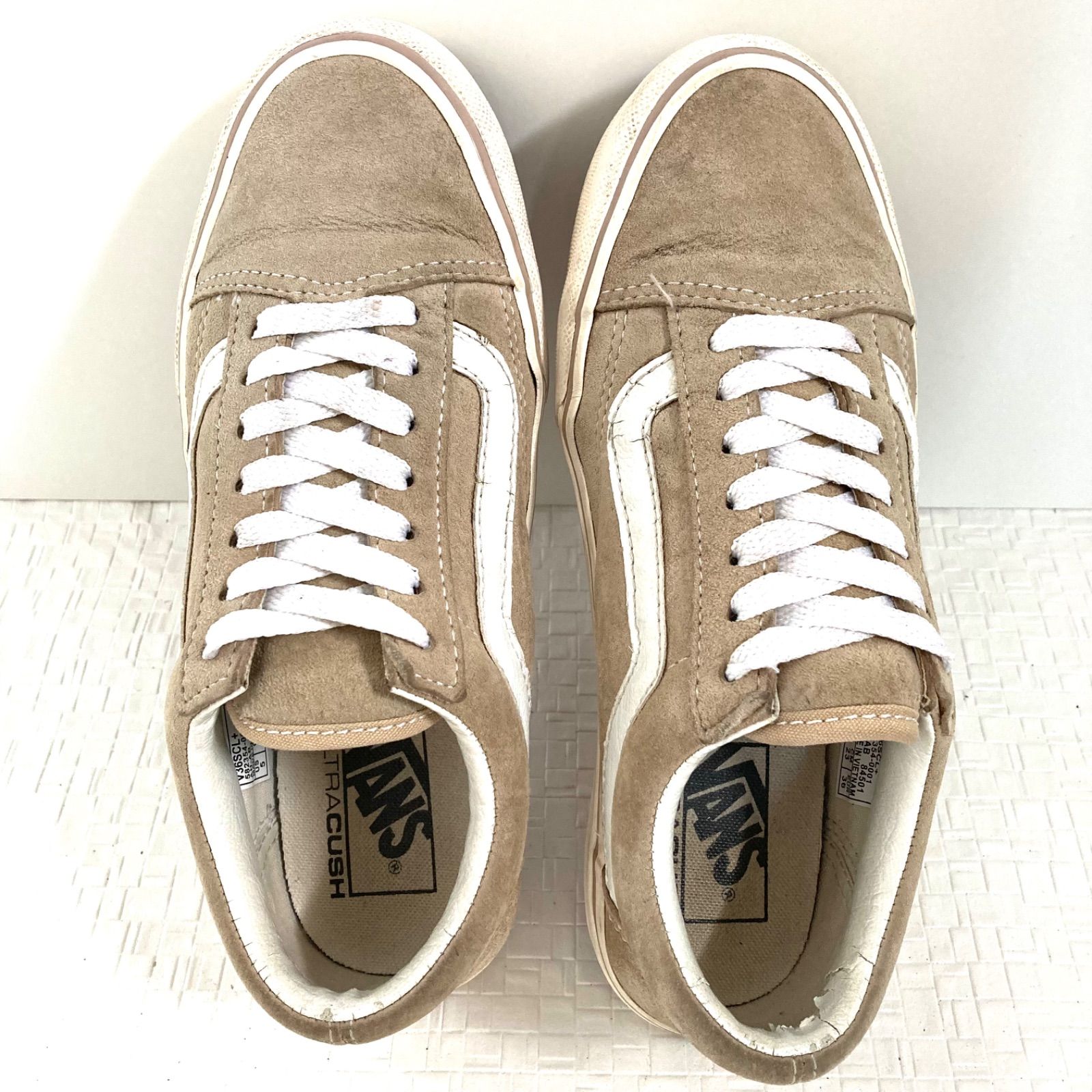 完売人気アイテム！【VANS OFF THE WALL】バンズ ULTRA CUSH スエード オールドスクール ローカット スニーカー OLD  SKOOL DX V36SCL ベージュ レディース 女性 サイズ23.0cm／M14952UU - メルカリ