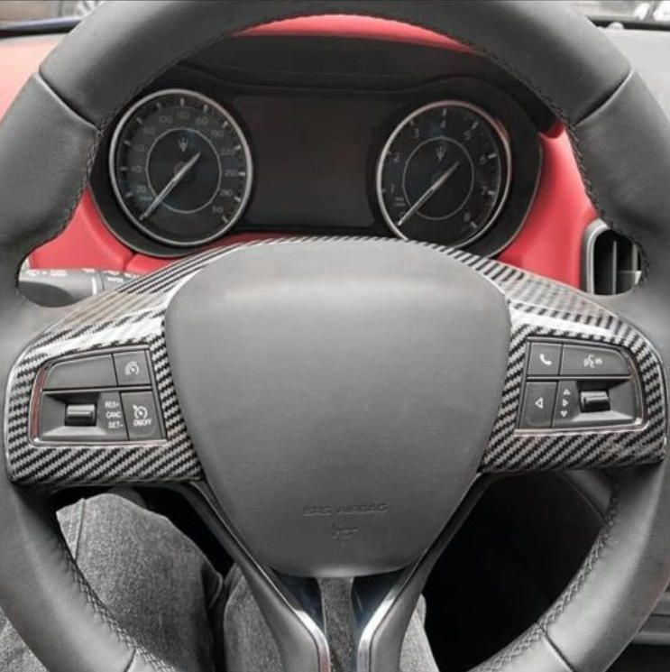 マセラティ ギブリ レヴァンテ ステアリングパネルカバー カーボン調 2016-2021 SMP1DAWEKUDUS_SCH_ID