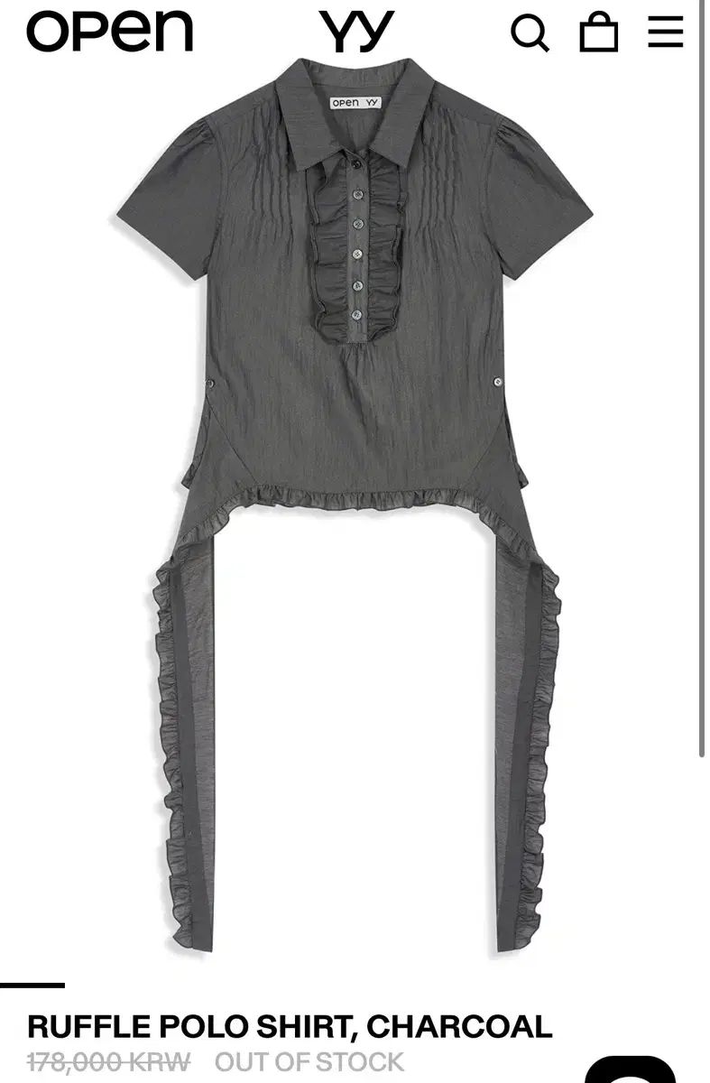 Open YY(オープンワイワイ) RUFFLE POLO SHIRT