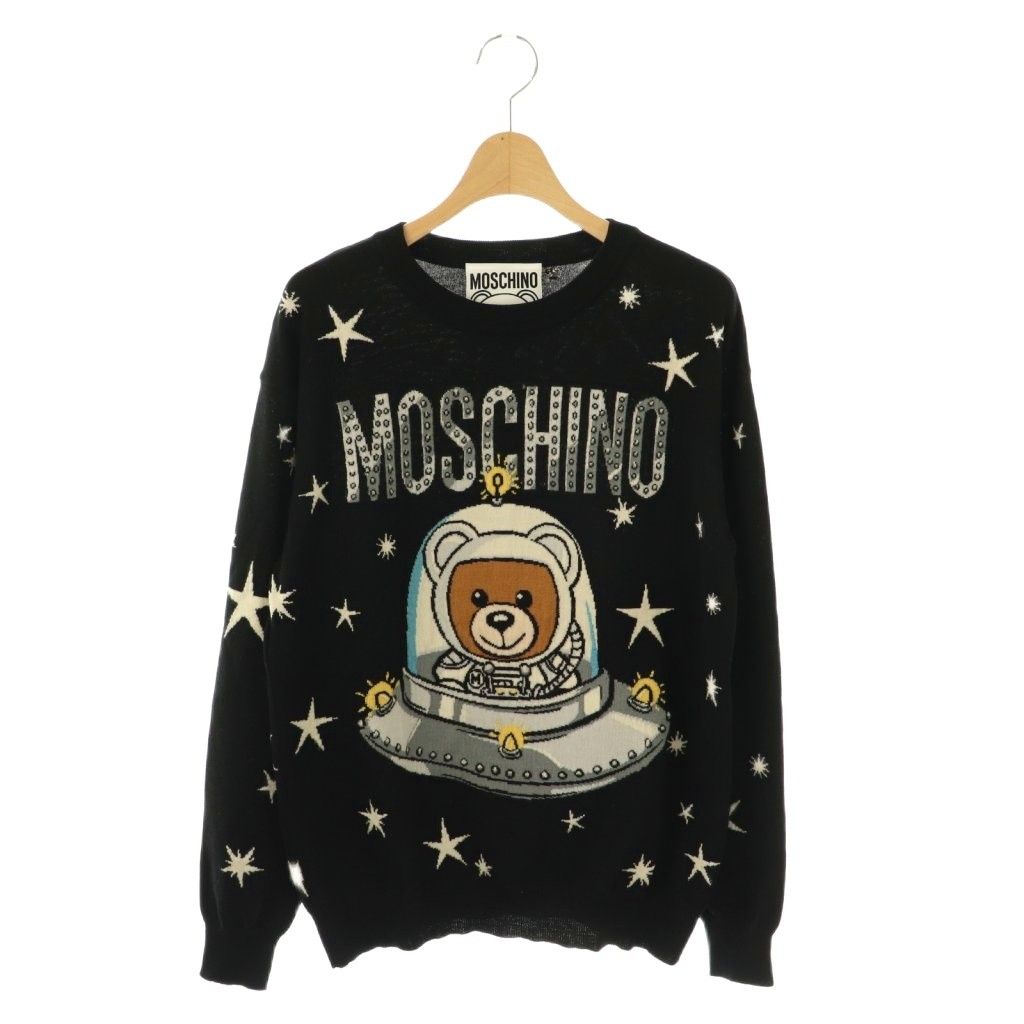 美品　秋服　MOSCHINO モスキーノvネックセーター Moschino Vネック セーター | ブラック | FARFETCH JP