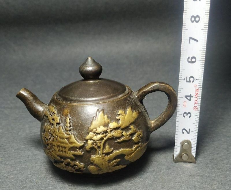 銅器 銅壺 墨壺 茶壺 茶器 文房具 装飾品 工芸品 置物 - メルカリ
