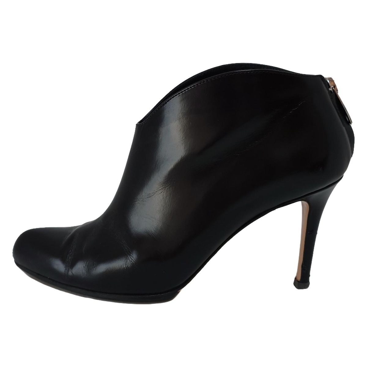 Gianvito Rossi ジャンヴィト ロッシ ブーティ 36 レディース - 黒 アウトソール張替済 レザー