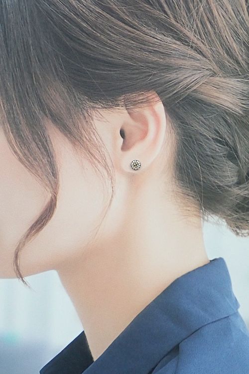 カシケイ ブラウンダイヤモンド モア ピアス ダイヤモンド K18