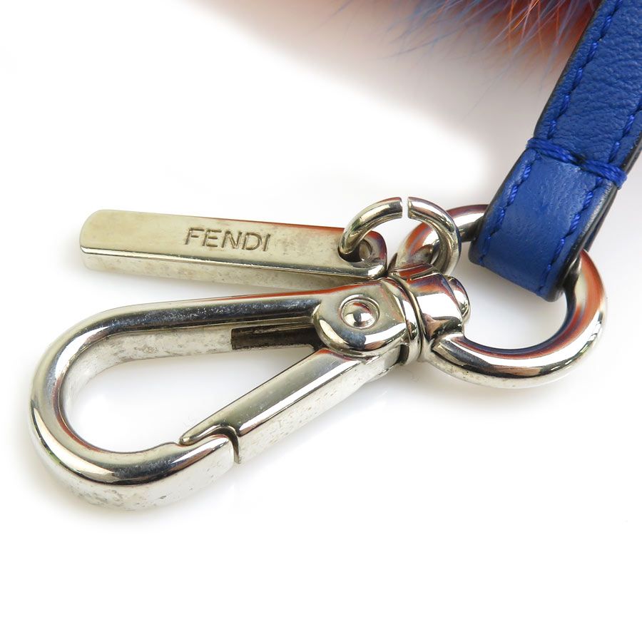 フェンディ バグズ モンスターチャーム ファー キーホルダー レザー