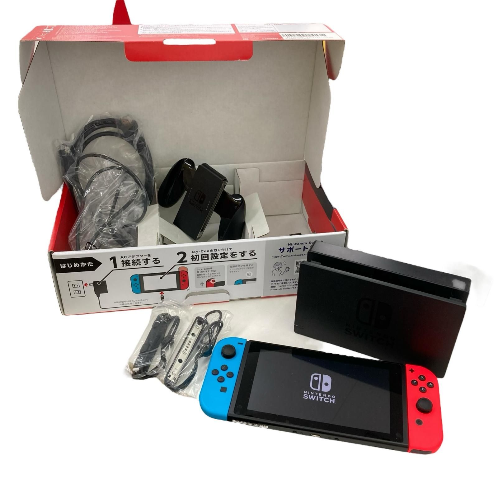 186000 ニンテンドースイッチ 初期型 HAC-001 本体 き ケーブル付き 初期化済み 動作 済み