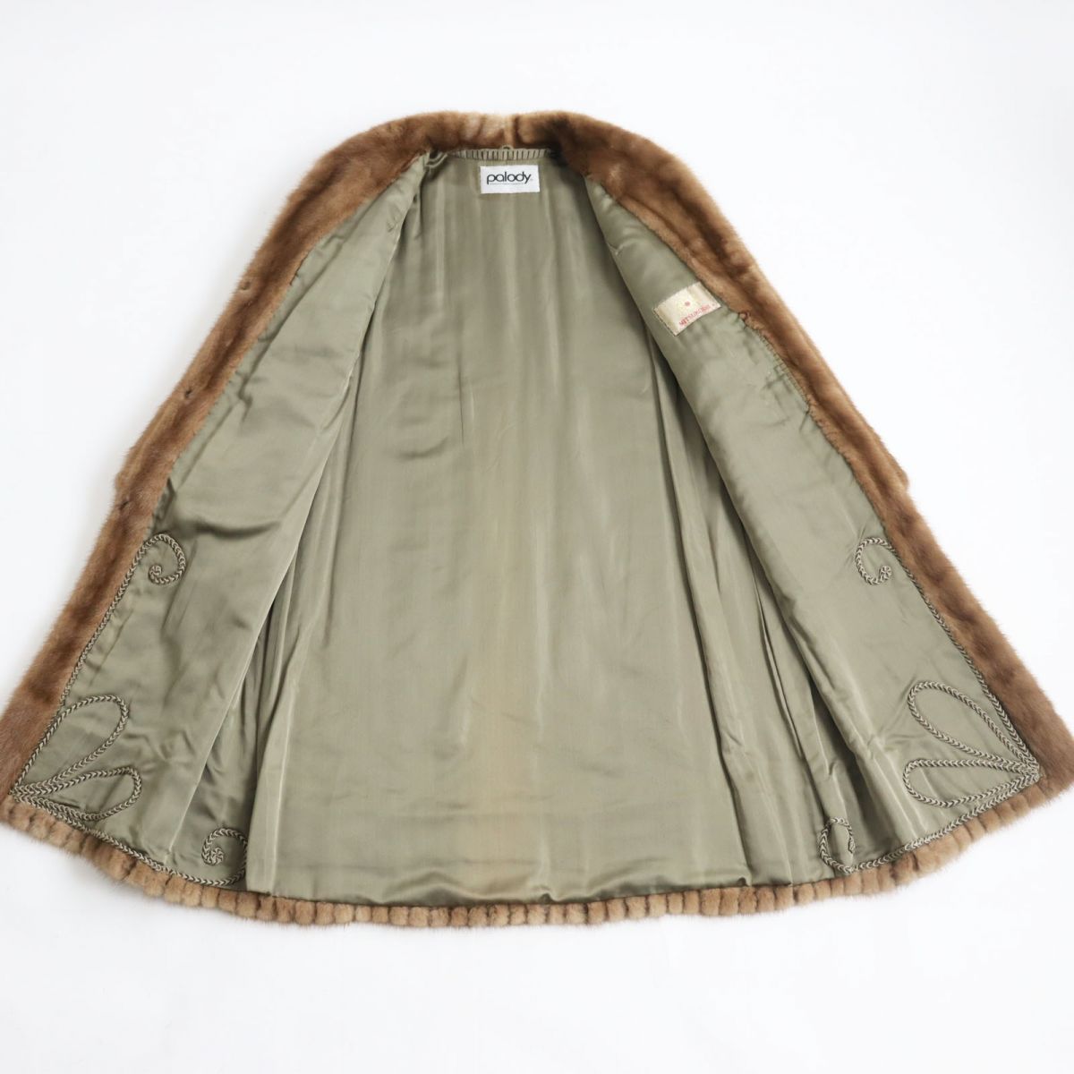 極美品◇MITSUKOSHI 三越 MINK ミンク 本毛皮コート ブラウン 毛質艶や