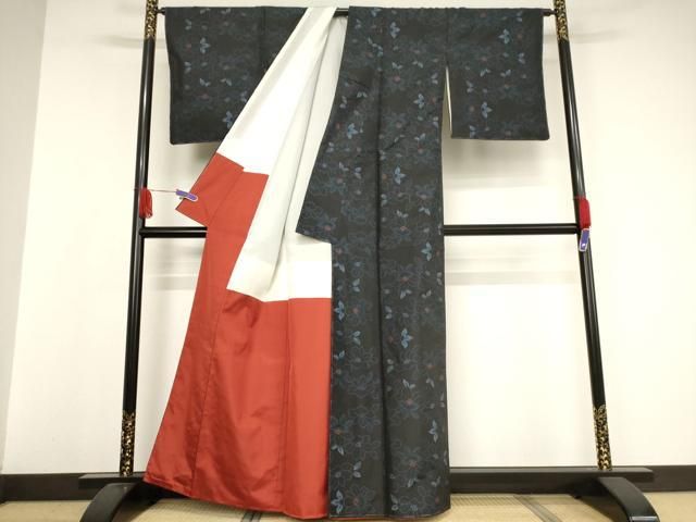 平和屋着物○本場村山大島紬 花尽くし 正絹 逸品 未使用 AAAW5297br