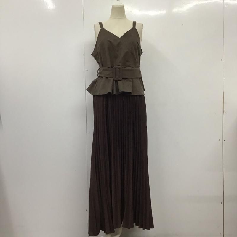 dazzlin ダズリン ワンピース ひざ丈スカート 022110300601 ヘリンボーンツイードコンビワンピース プリーツ ノースリーブ