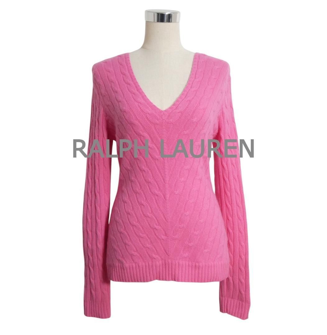極美品 RALPH LAUREN ラルフローレン サイズL Cashmere カシミヤ100