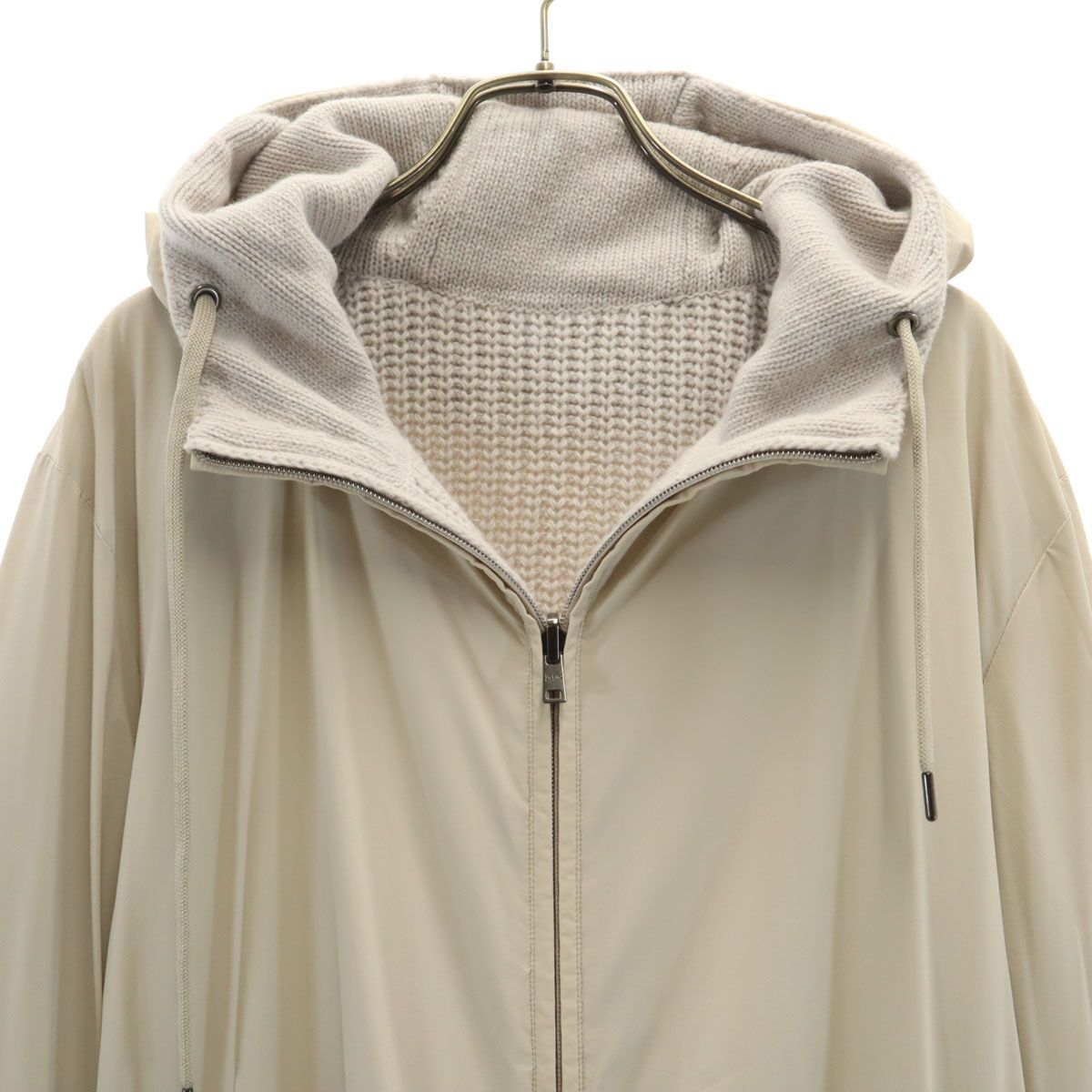 Herno ヘルノ ウール 長袖 リバーシブル ニット ジップパーカー 50