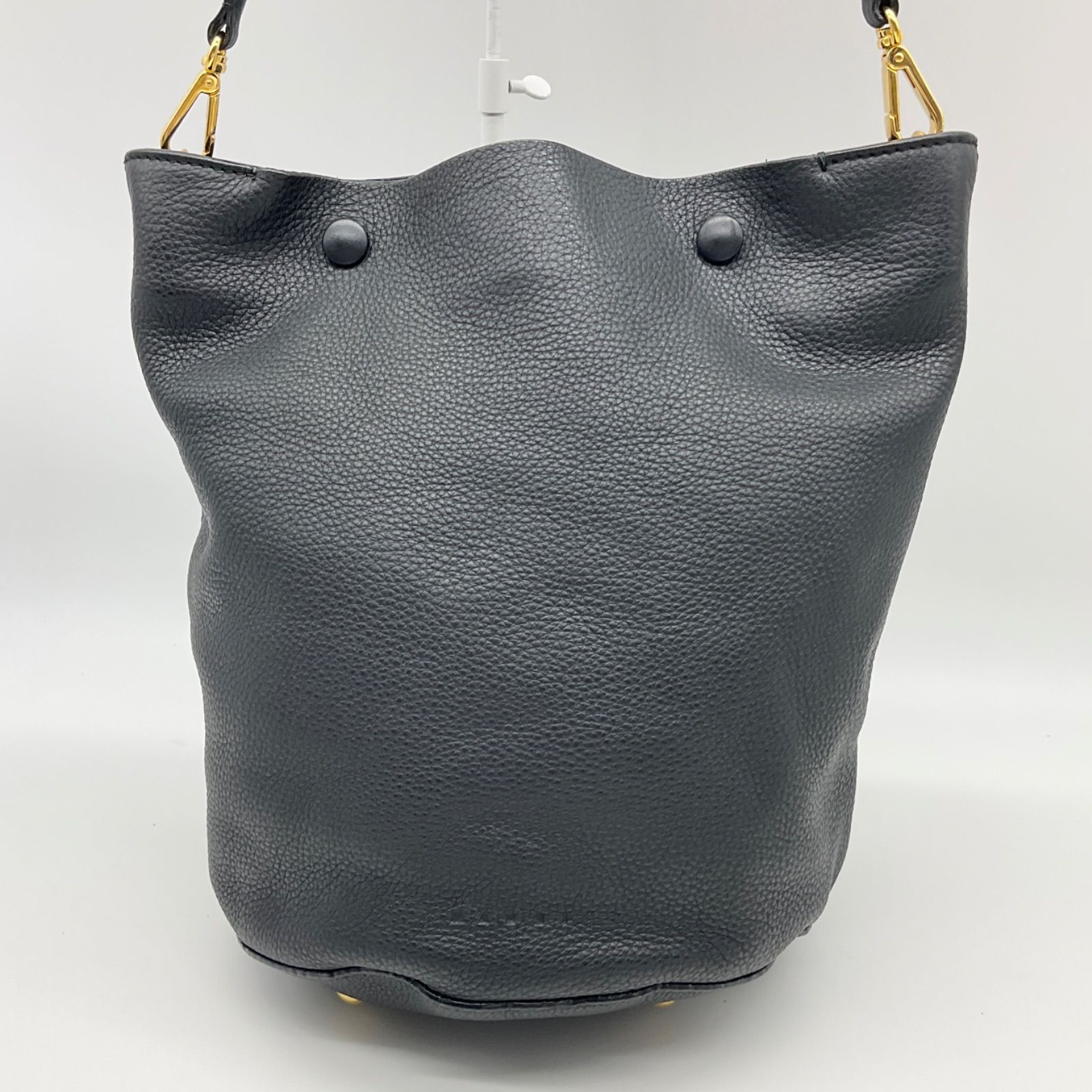 MARNI バケツ型ショルダーバッグ 黒 グレー MARNI ブラック ショルダーバッグ バケツ型