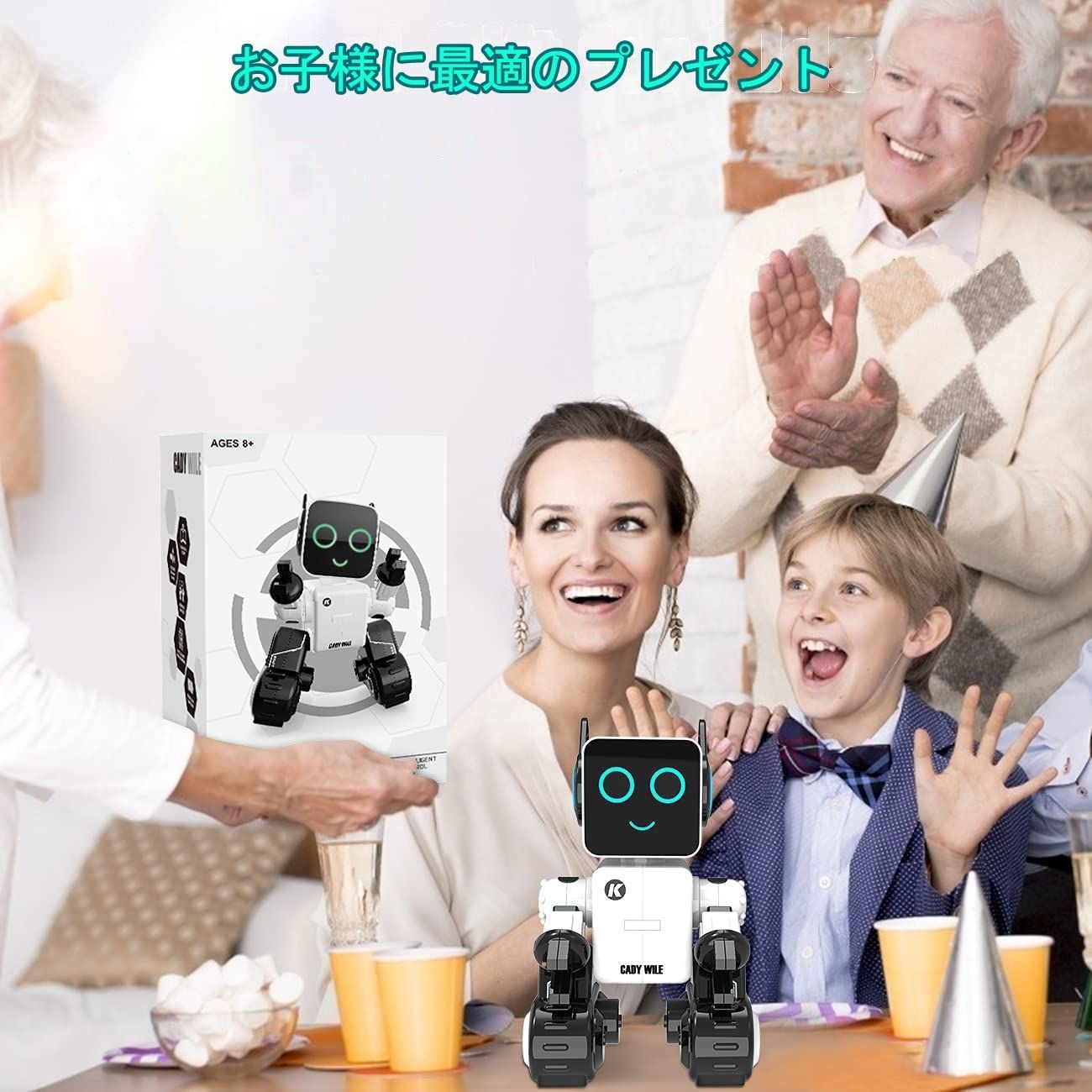 OKK リモコン ロボット おもちゃ 子供 プレゼント 喋って 動いて 歌って ダンス 録音 人型ロボット 電子玩具 USB充電 ロボット 卒業  入学祝い ギフト 多機能 ロボットおもちゃ 簡易プログラム可能 軽い小物を輸送 タッチ＆サウンドもコントロール 貯 - メルカリ