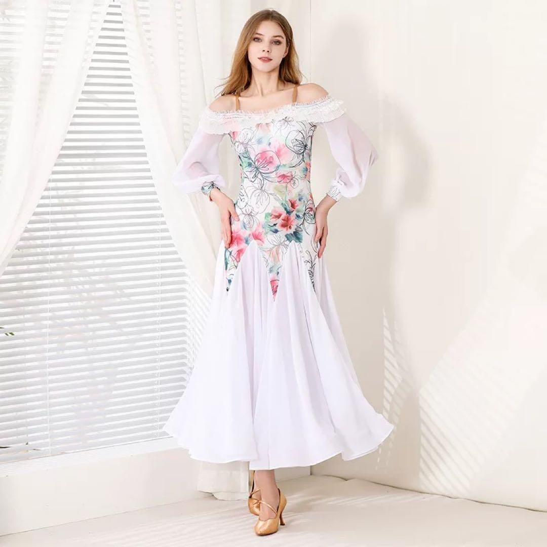 スタンダード兼用★ダンス練習着ロングワンピース♡パーティーOK スタンダード兼用☆ダンス練習着ロングワンピース?パーティーOK