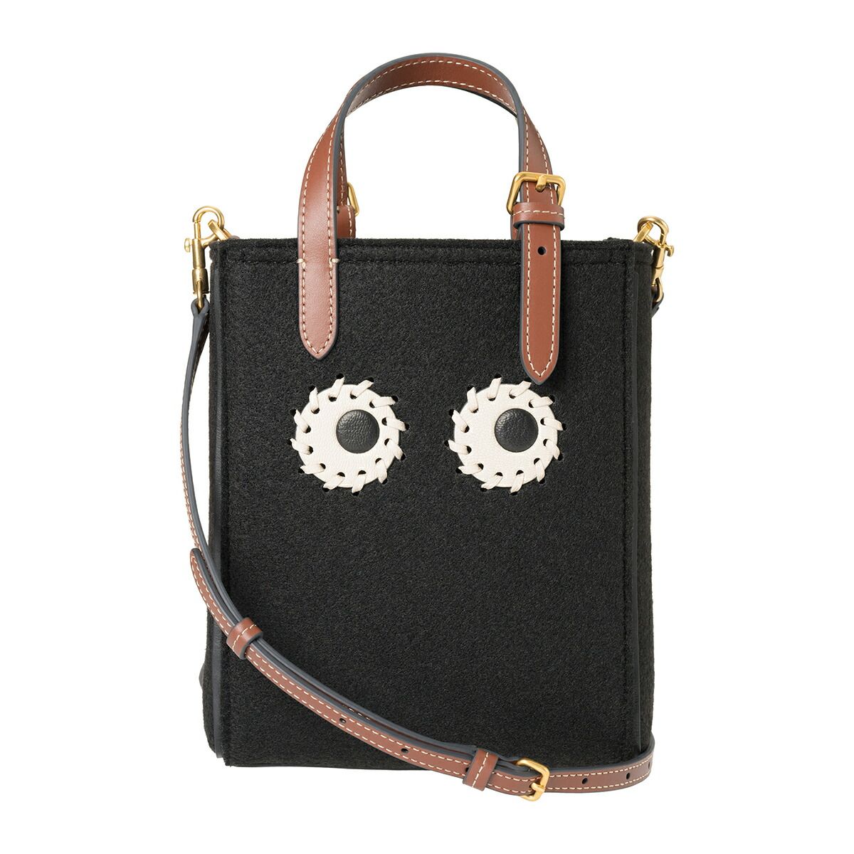 新品 アニヤ ハインドマーチ ANYA HINDMARCH ショルダーバッグ ノース サウス アイズ ブラック 新品 アニヤ ハインドマーチ ANYA HINDMARCH ショルダーバッグ ノース