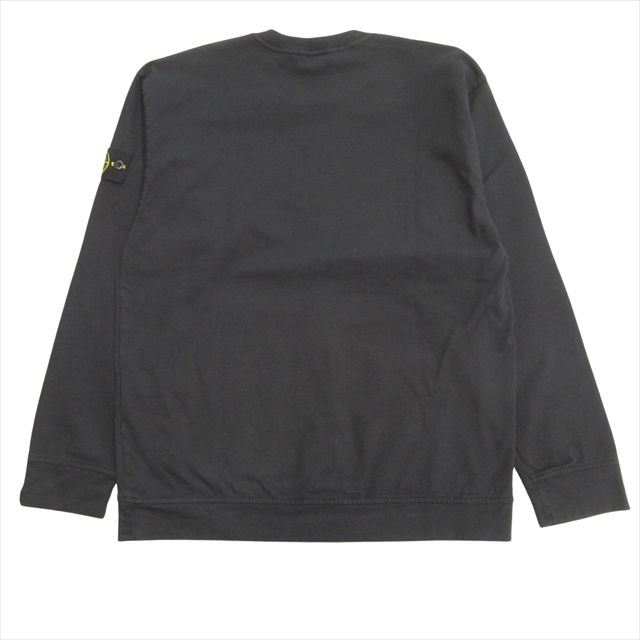♥品 ストーンアイランド STONE ISLAND コンパスバッジ ガーメントダイ スウェット シャツ トレーナー カットソー ロゴ ワッペン 製品染め 791563750 M 黒 ブラック メンズ