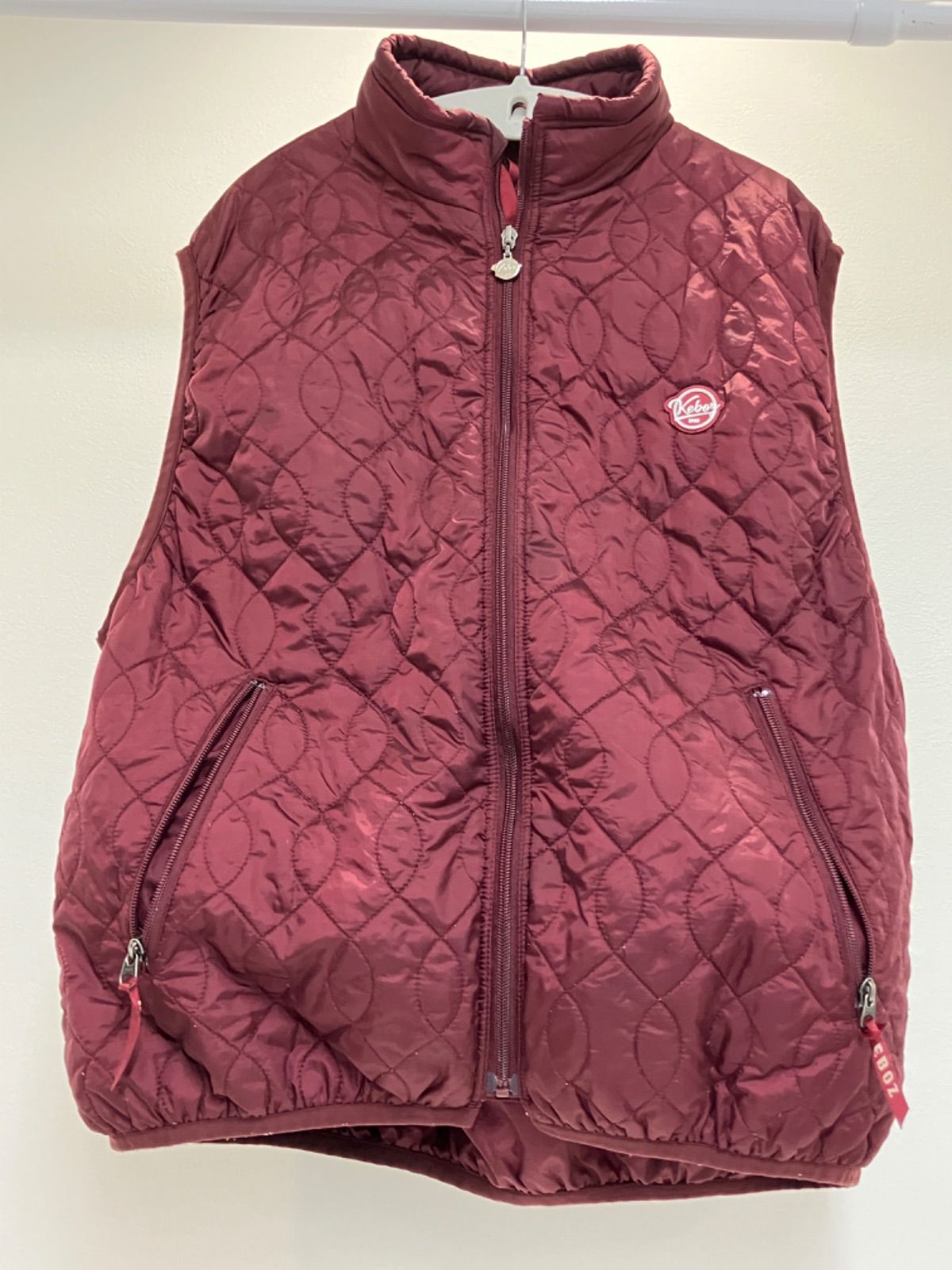 keboz キルティングベスト ケボズ KEBOZ QUILT VEST （BURGUNDY） -PASSOVER