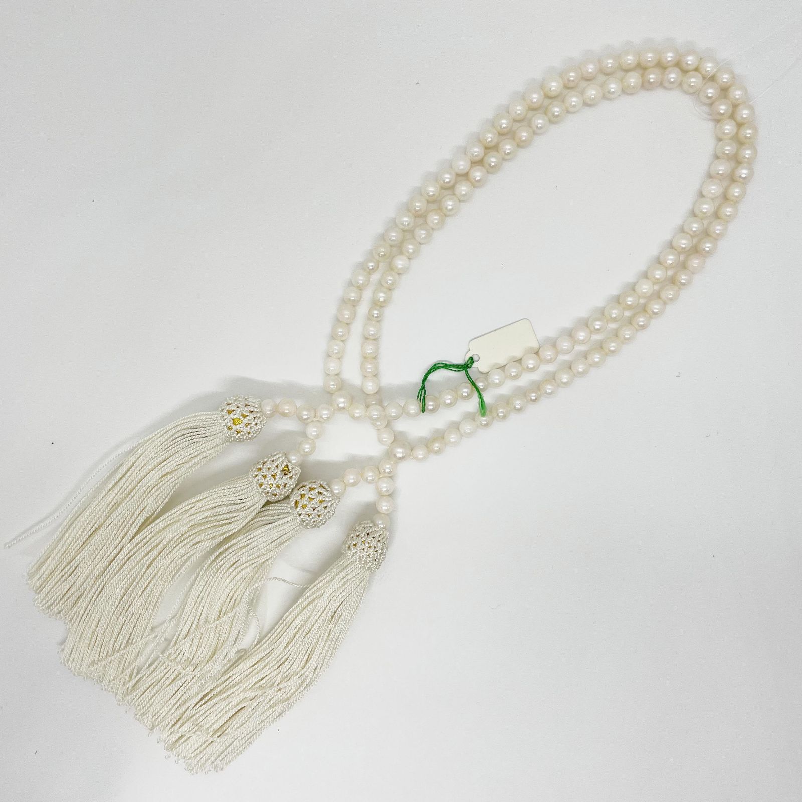 真珠 パール 念珠 数珠 約5.3-6.3mm 60cm