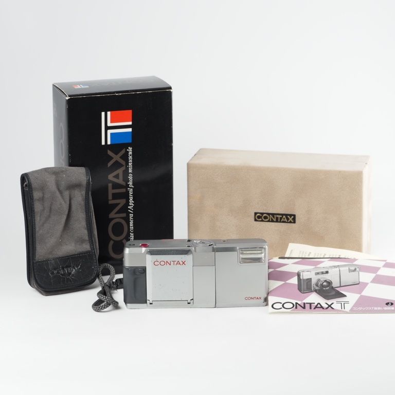 CONTAX T シルバー Sonnar 38 mm f 2 8 ゾナー 14 ストロボ付 コンタックス コンパクトカメラ 初代