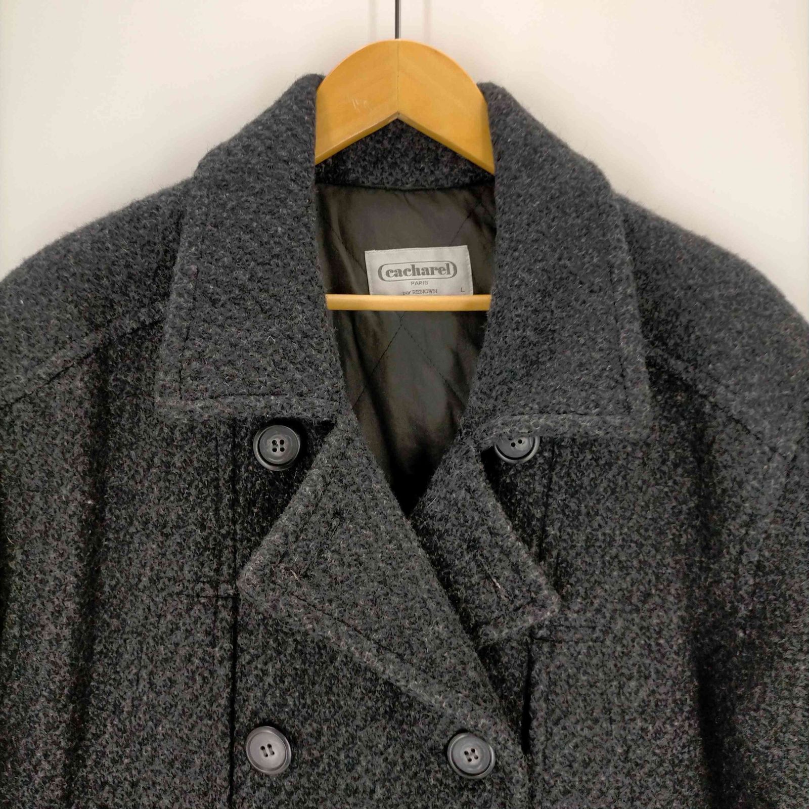 キャシャレル cacharel ツイードピーコート レディース JPN：L - メルカリ
