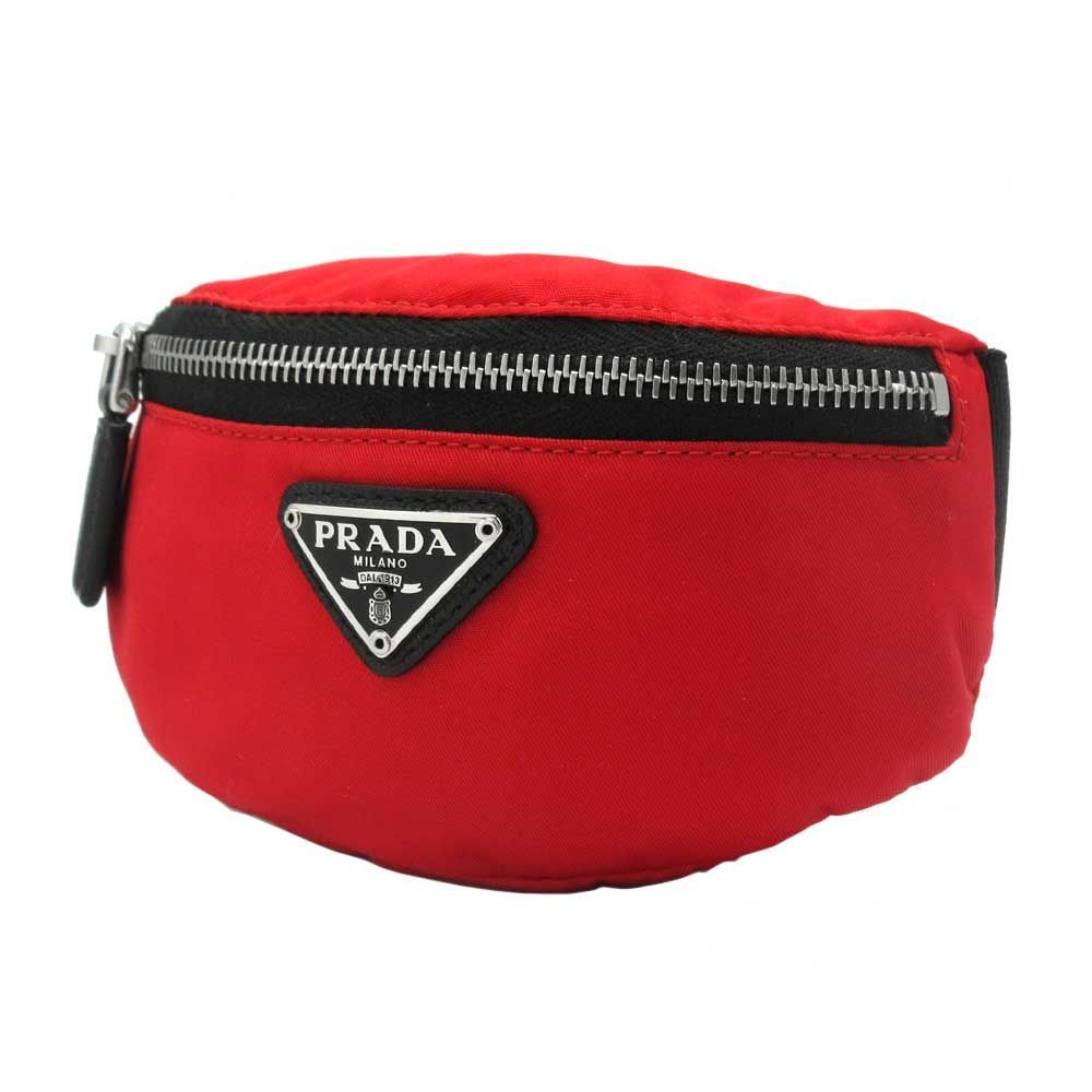 プラダ バッグ ポーチ PRADA TRICK トライアングル リストポーチ 2TT095 2DMK F0011 TESSUTO TRAVEL ROSSO アウトレット メンズ