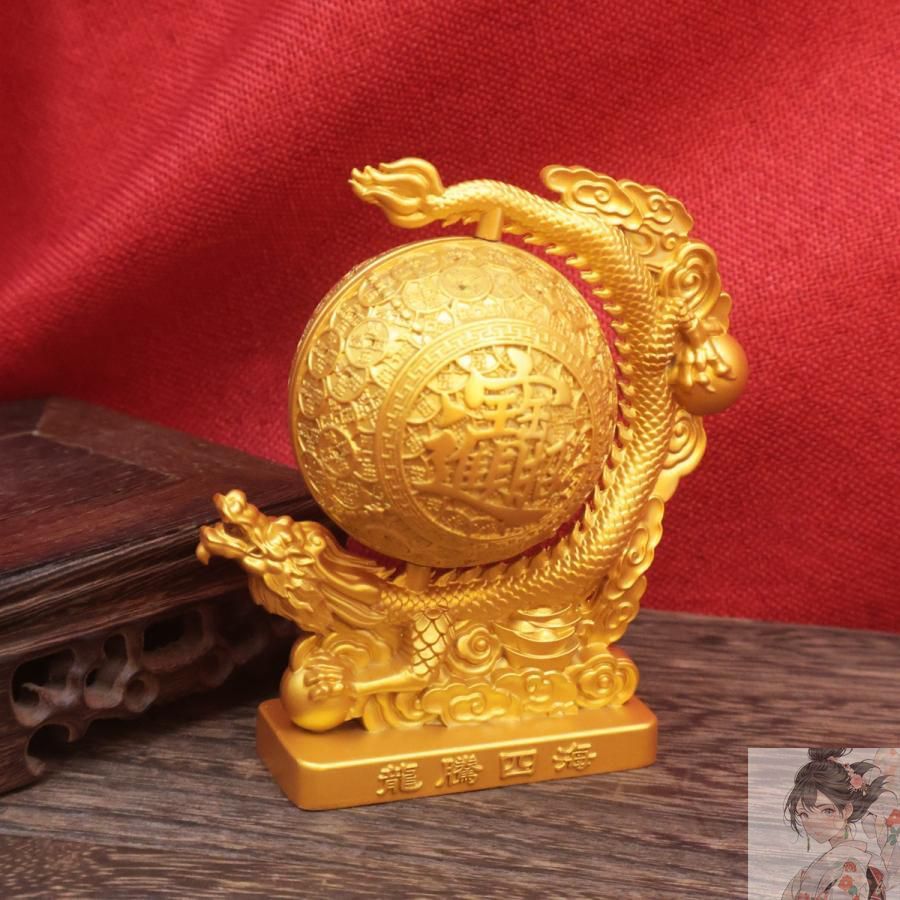 開運！金龍 開運陶源】金箔畫黃金畫純金【祥龍獻瑞(左幅)】登峰造極純金龍