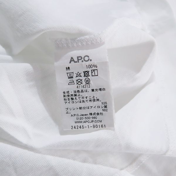 A.P.C. アーペーセー x JJJJound ジョウンド HOTEL SOUVENIRS TEE 24245-1-90161 ホテル スーベニア Tシャツ ショートスリーブ 半袖 ホワイト