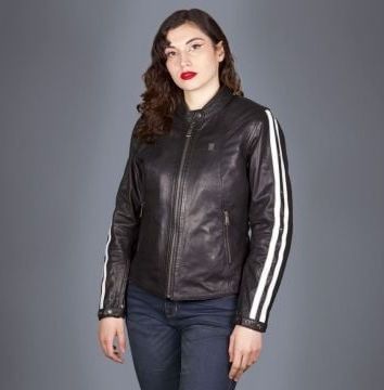 Helstons Victoria Leather Rag Black Jacket L | 2022031NO_L