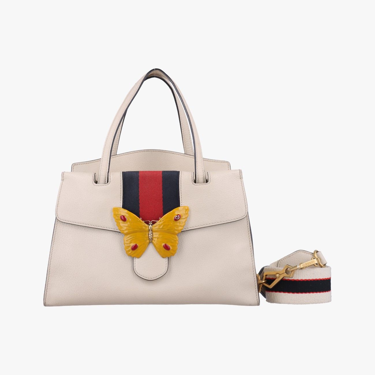 グッチGucciグッチトーテム バタフライホワイト×マルチカラーレザー505344F024029679
