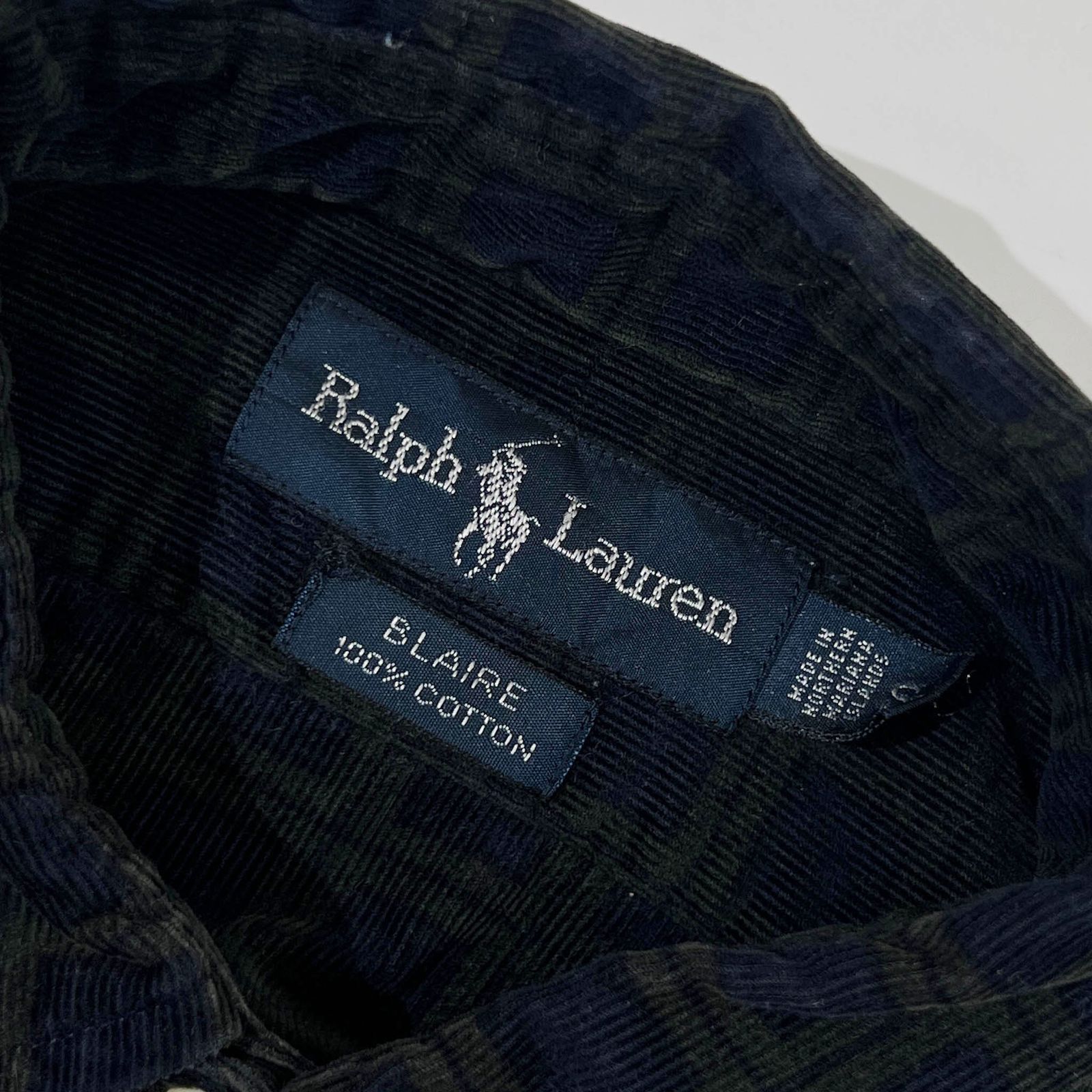 90s Ralph Lauren ラルフローレン BLAIRE チェック BD ボタン
