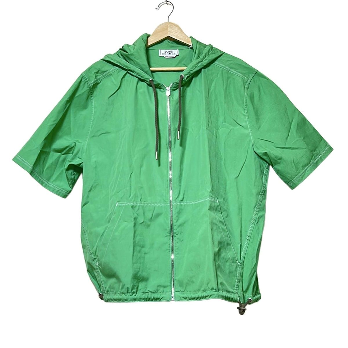 HERMES エルメス ブルゾン サイズ41 レディース - グリーン 半袖|ジップアップ|春|秋