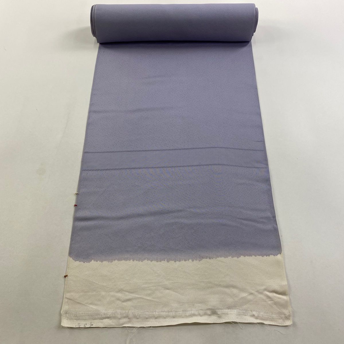 反物 秀品 付け下げ 樹木 金糸 薄紫 正絹