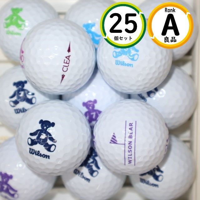 Aランク 25個 WILSON ベアミックス ホワイト レディース  良品 ロストボール 送料無料 snt