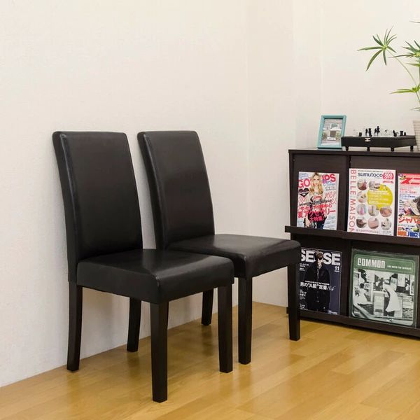 【正規品販売】 アウトレット 送料無料 PU ダイニングチェア 2脚入り セット 健気な
