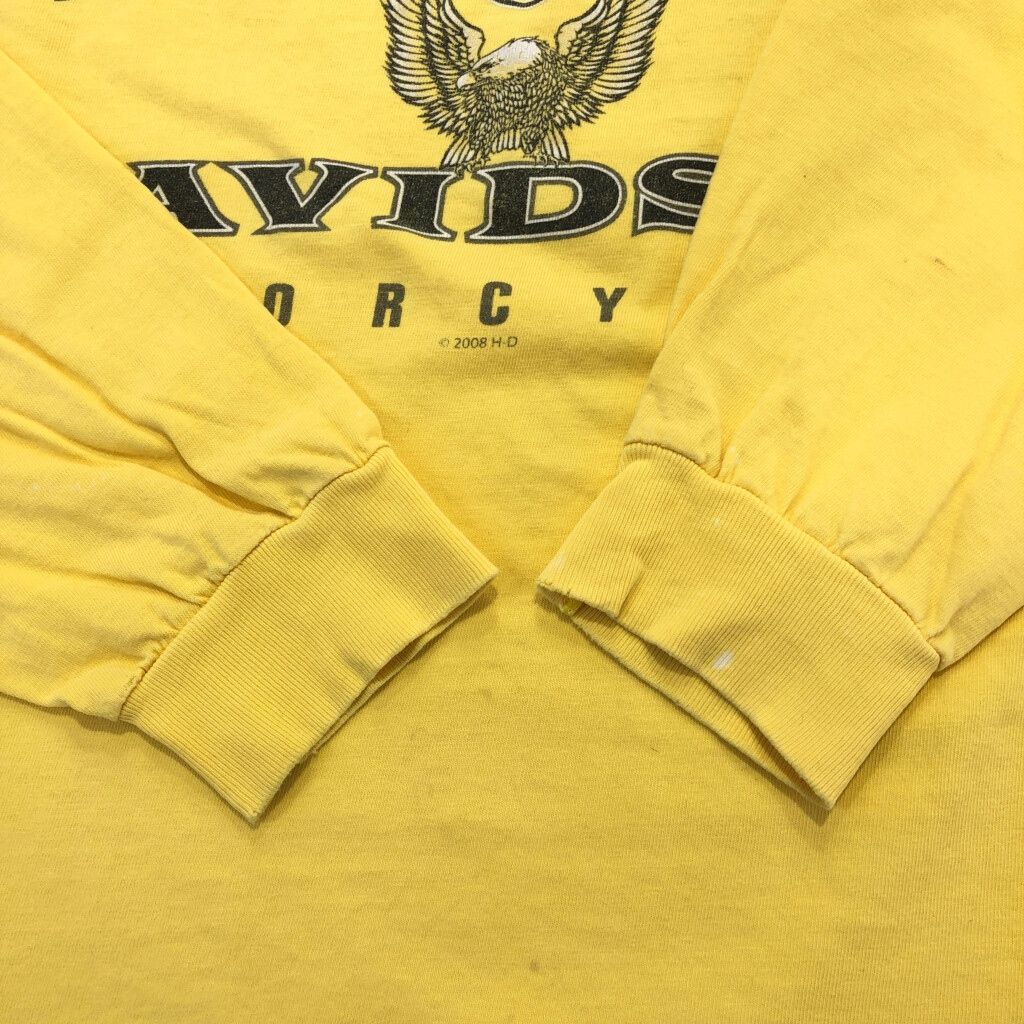 古着 ハーレーダビッドソン ヴィンテージ 長袖Tシャツ ロンT 蛍光イエロー 古着 ハーレーダビッドソン ネブラスカ 長袖Tシャツ ロンT 蛍光