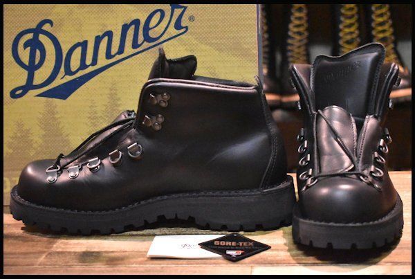 【7.5EE 箱付 DEAD 白タグ】Danner ダナー マウンテンライトブラック 31520X 黒 ゴアテックス GORE-TEX 編み上げ  ブーツ HOPESMORE【DD294】