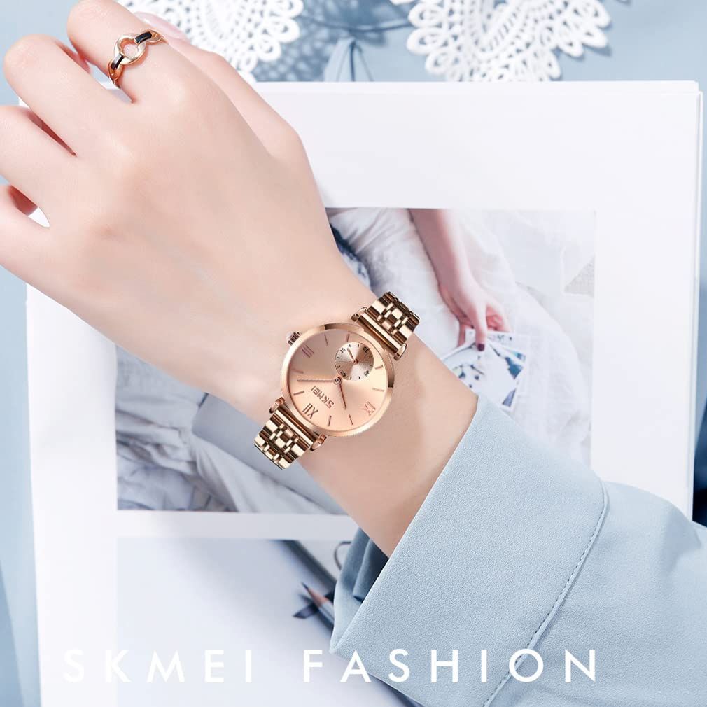 プレゼント ステンレス ビジネス かわいい ブランド カジュアル おしゃれ ゴールド クラシック 防水 超薄型 れでいーす 時計 女性用 Watch うで時計 シンプル 金色 レディース 腕時計