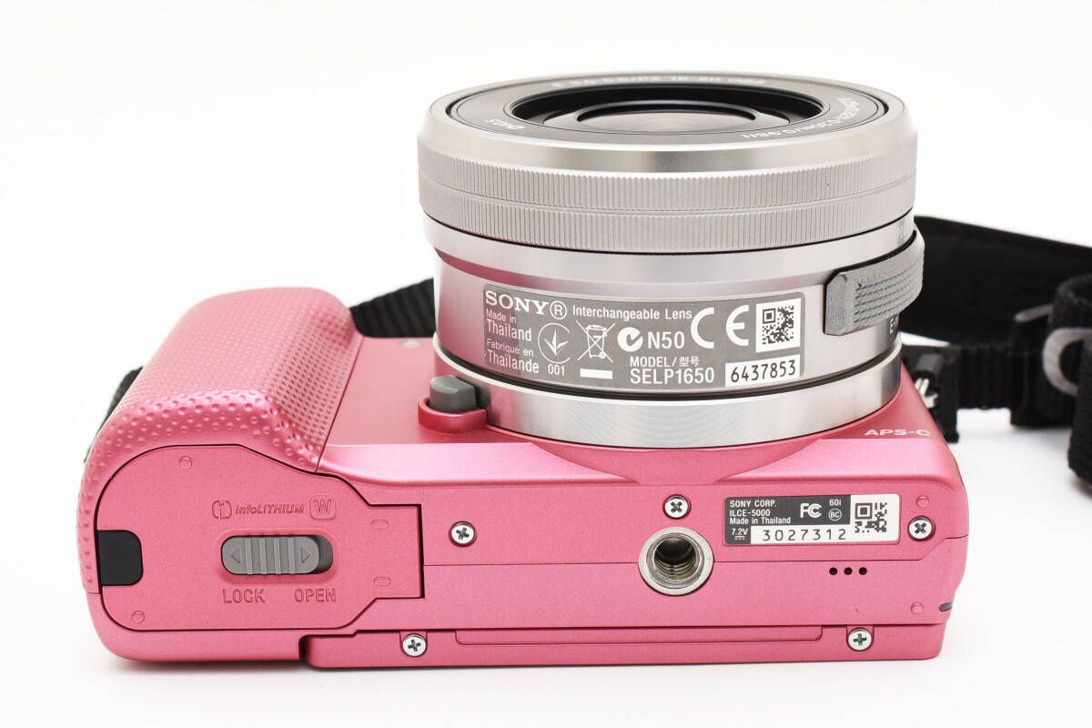 極上品] ソニー SONY ミラーレス一眼カメラ ピンク α5000 ILCE