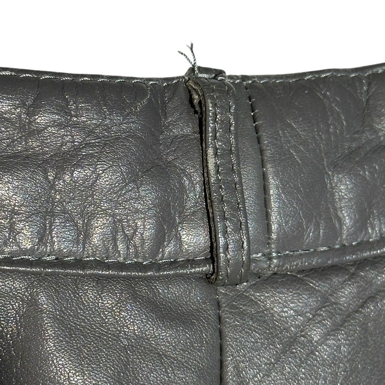 希少ORIZZONTI期◆旧DENIME◆W29牛革レザーパンツ黒ブッシュ955 Toffs(トフズ) 90's 4-tactapered leather pants 4タック