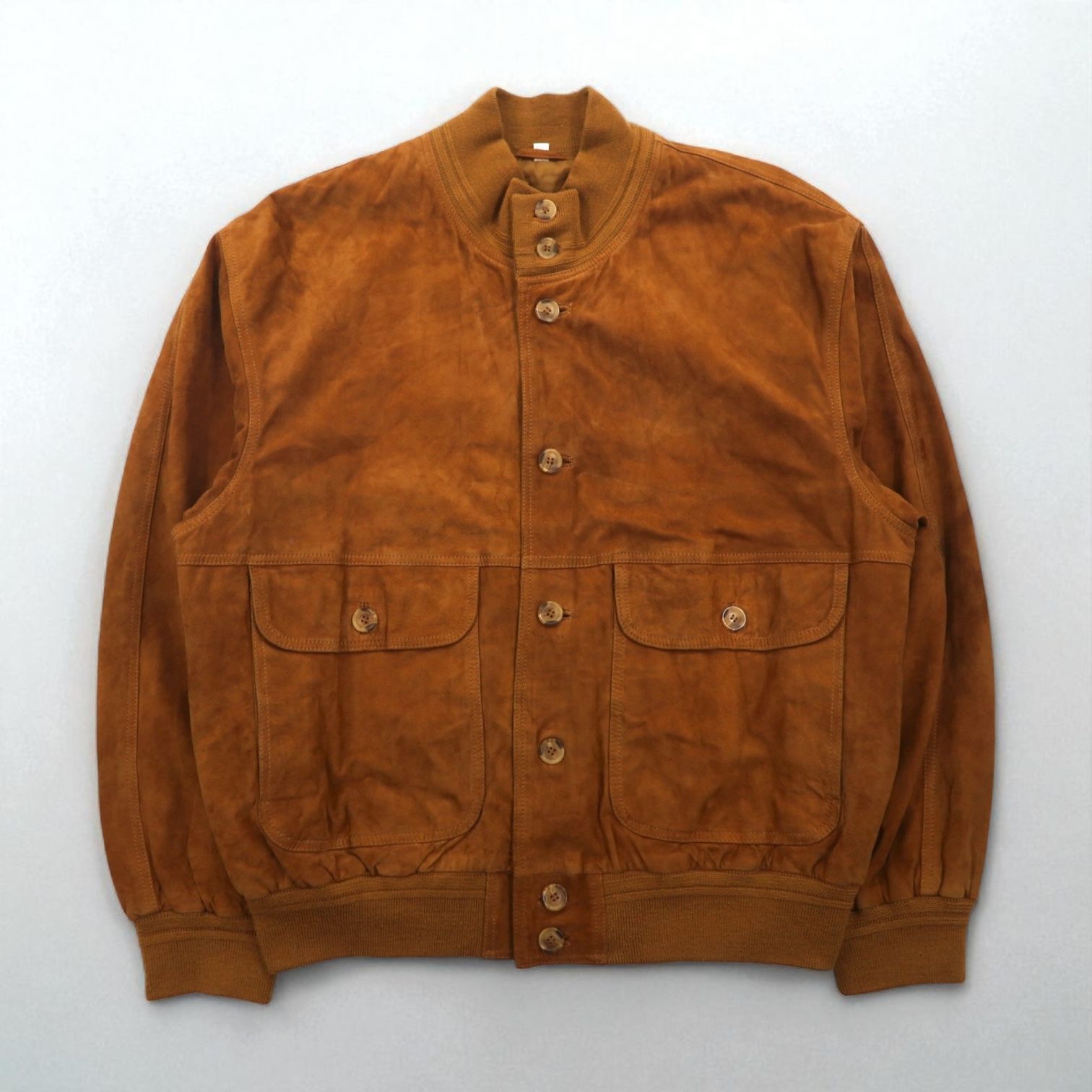 80s 〜　イタリア製　スイングトップタイプ　レザージャケット　ラム　ブラウン VINTAGE イタリア製 スウィングトップ レザージャケット XL ブラウン