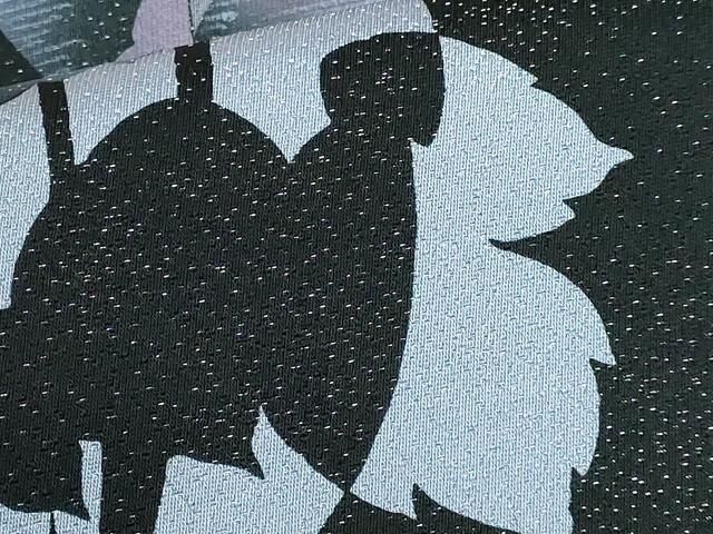 平和屋本店□極上 ワンタッチつけ帯 枝花文 金彩 銀通し地 やまと誂製