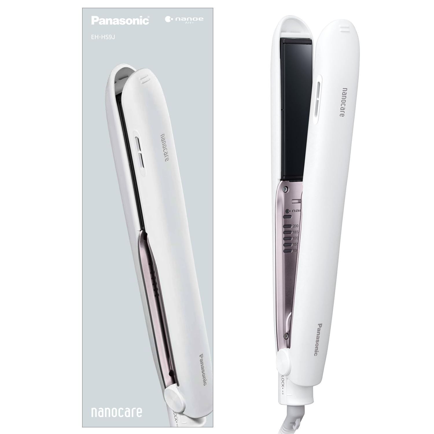 Panasonic ナノケア ストレート eh-hs9j ホワイト - ヘアアイロン